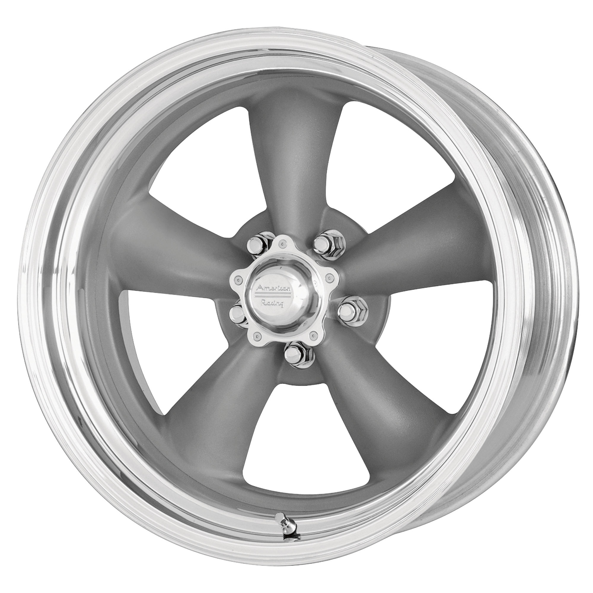 hVN2154.png Jantă aliaj American Racing Vintage VN215 CLASSIC TORQ THRUST II 18X8 5x120.65 MAG GRAY W/ MACHINED LIP ET 0 CB 83.06 VN2158861