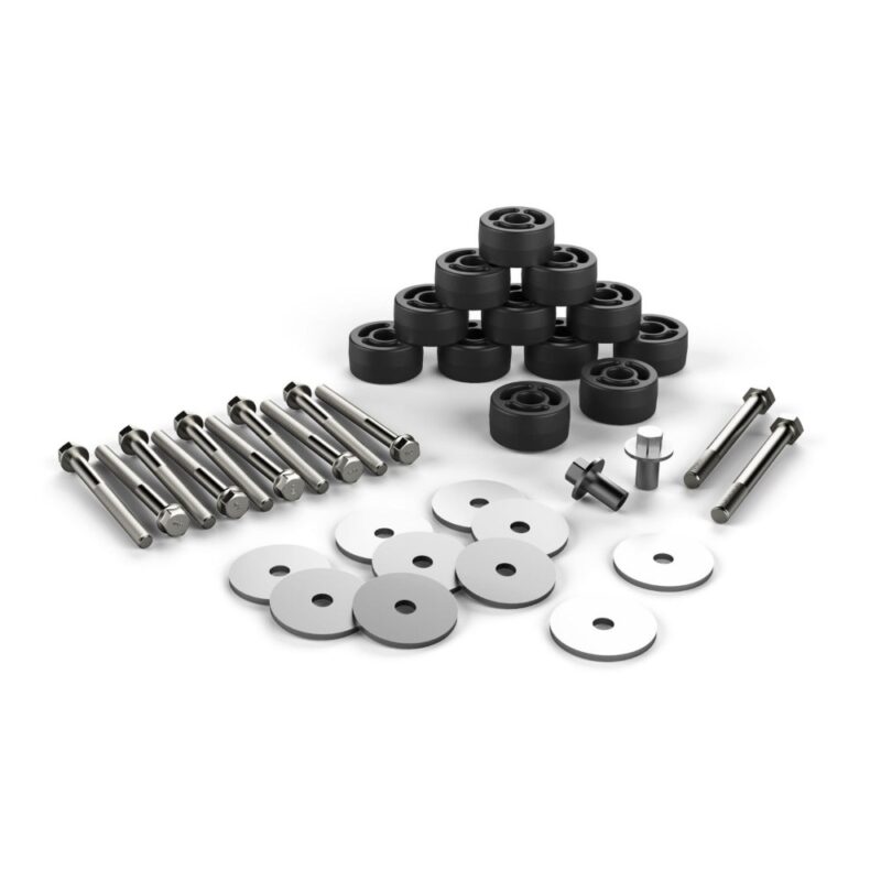 Kit body lift 1.25” cu distanțiere de caroserie Jeep Wrangler JK Teraflex 4152100