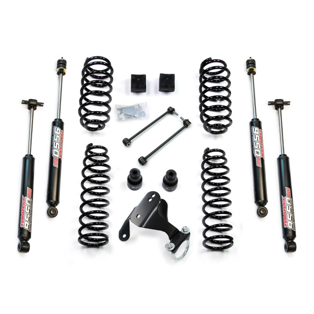 Kit lift cu arcuri elicoidale 2.5” Jeep Wrangler JK 2 uși cu amortizoare 9550 Teraflex 1251002 Kit lift cu arcuri elicoidale 2.5” Jeep Wrangler JK 2 uși cu amortizoare 9550 Teraflex 1251002