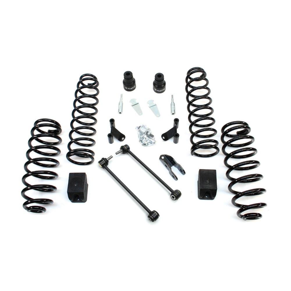 Kit lift cu arcuri elicoidale 2.5” Jeep Wrangler JK 2 uși cu extensii de amortizor Teraflex 1352002 Kit lift cu arcuri elicoidale 2.5” Jeep Wrangler JK 2 uși cu extensii de amortizor Teraflex 1352002