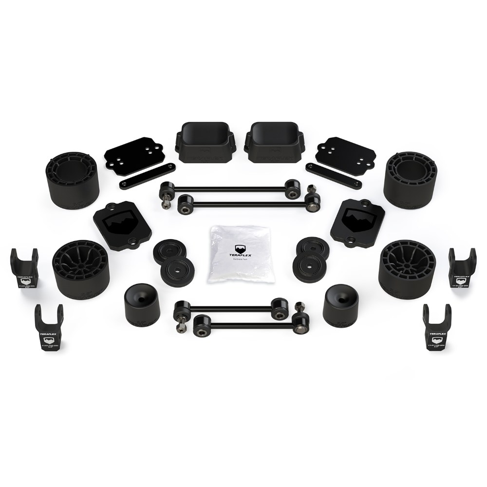 Kit lift 2.5” Performance cu distanțiere și extensii amortizoare Jeep Wrangler JL 4 uși Sport/Sahara Teraflex 1365205 Kit lift 2.5” Performance cu distanțiere și extensii amortizoare Jeep Wrangler JL 4 uși Sport/Sahara Teraflex 1365205