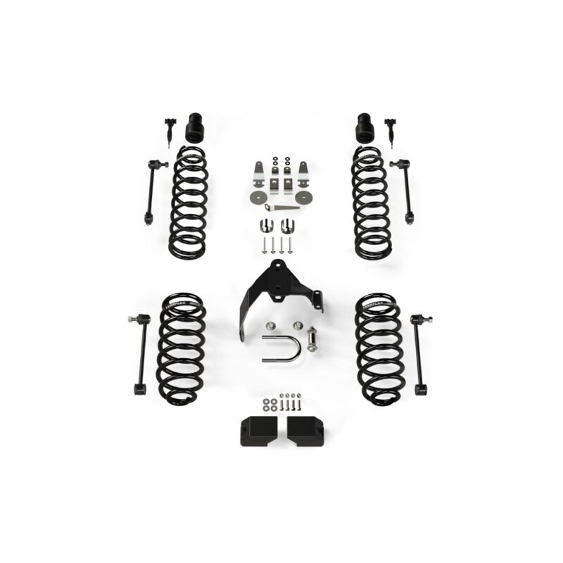Kit lift cu arcuri elicoidale 3” Jeep Wrangler JK 4 uși fără amortizoare Teraflex 1151200