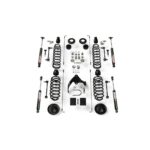 Kit lift cu arcuri elicoidale 4” Jeep Wrangler JK 2 uși cu amortizoare 9550 Teraflex 1251421