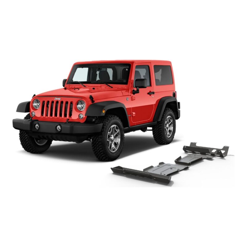 Kit scut aluminiu 4 piese Jeep Wrangler JL 2.0T; 3.6 cu bara normala 2018- 6 mm Rival 23333.2740.1.6 23333.2740.1.6