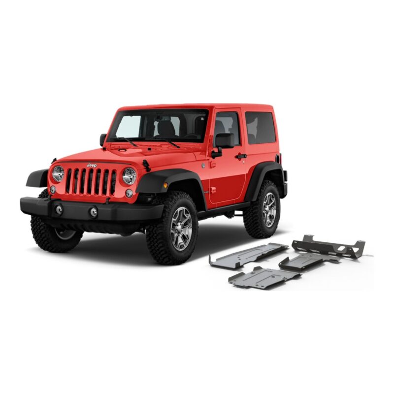 Kit scut aluminiu 4 piese Jeep Wrangler JL cu bara din aluminiu 2018- 6 mm Rival 23333.2746.1.6 23333.2746.1.6
