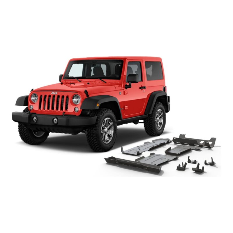 Kit scut aluminiu 6 piese Jeep Wrangler JL 2.0T; 3.6 cu bara normala 2018- 6 mm Rival 23333.2745.1.6 23333.2745.1.6