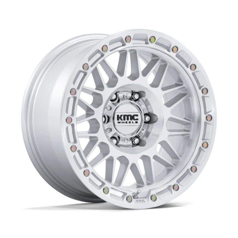 Jantă aliaj KMC KM555 ATTACK 17X8.5 5x127 GLOSS SILVER W/ MACHINED FACE ET -10 CB 71.5 KM555SD17855010N
