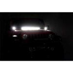 Proiectoare LED cub 2” Black Series cu suporturi Jeep Wrangler JL și Gladiator JT Rough Country 70052