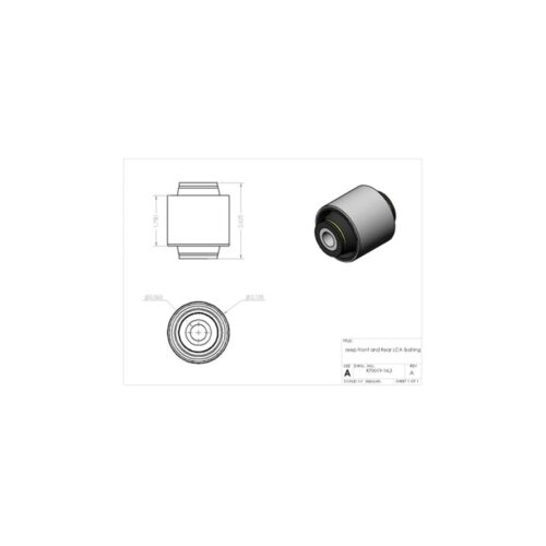 Bucșă Giiro brațe inferioare Jeep Wrangler JK și JL Clayton Off Road RED-R70019-14.3CL