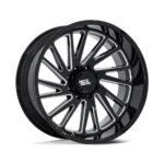 Jantă aliaj Moto Metal MO811 COMBAT 24X12 8x180 GLOSS BLACK MILLED ET -44 CB 124.2 MO811BE24128844N