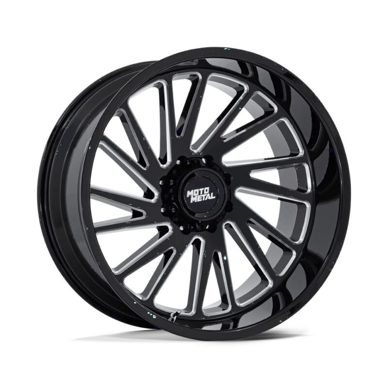 Jantă aliaj Moto Metal MO811 COMBAT 24X12 8x180 GLOSS BLACK MILLED ET -44 CB 124.2 MO811BE24128844N