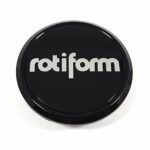 Capac central Rotiform negru lucios cu logo argintiu 1005-41GBS