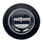 Capac central complet Rotiform SIX negru satinat 36390-02SB