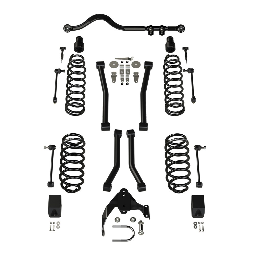 Sistem suspensie cu 4 brațe Sport Jeep Wrangler JK 2 uși fără amortizoare lift 3” Teraflex 1156223 Sistem suspensie cu 4 brațe Sport Jeep Wrangler JK 2 uși fără amortizoare lift 3” Teraflex 1156223