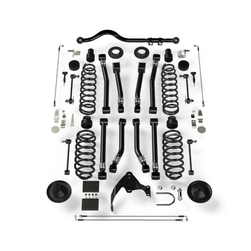 Sistem suspensie cu 8 brațe scurte Alpine Jeep Wrangler JK 4 uși fără amortizoare lift 4” Teraflex 1156401