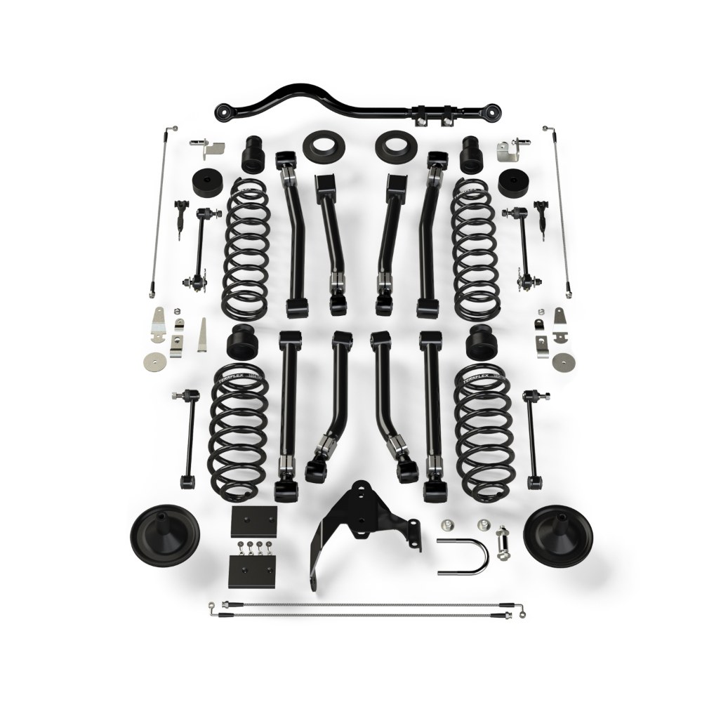 Sistem suspensie cu 8 brațe scurte Alpine Jeep Wrangler JK 4 uși fără amortizoare lift 4” Teraflex 1156401 Sistem suspensie cu 8 brațe scurte Alpine Jeep Wrangler JK 4 uși fără amortizoare lift 4” Teraflex 1156401